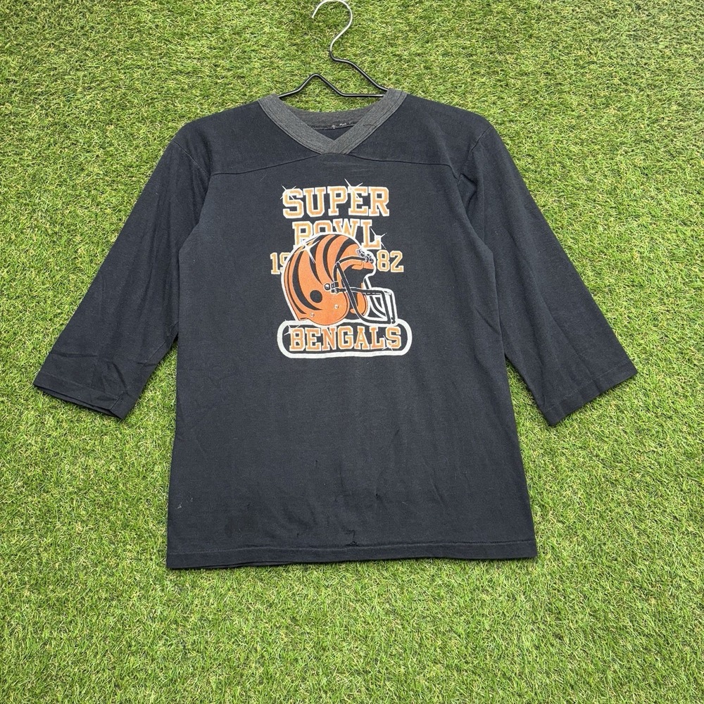Vintage Cincinnati Bengals Shirt Boys Medium Super Bowl XVI Champs Single Stitch